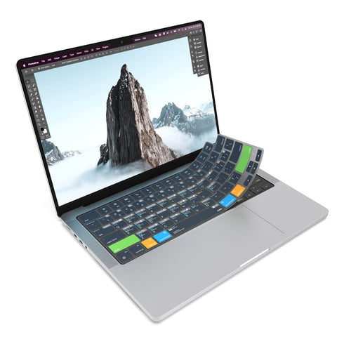 JCPal VerSkin Adobe Photoshop Shortcuts Keyboard Protector for MacBook Pro 14 (M3 2023 / M2 2023 / M1 2021), MacBook Pro 16 (M3 2023 / M2 2023 / M1 2021), MacBook Air 13.6 (M3 2024 / M2 2022), MacBook Air 15.3 (M3 2024 / M2 2023)